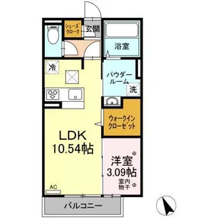 エリタージュ朝倉 North【1階】の間取り