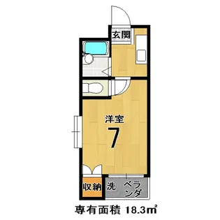 サニテリー藤森【1階】の間取り