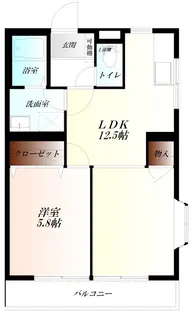 メゾンソレイユ WiFi対応【1階】の間取り