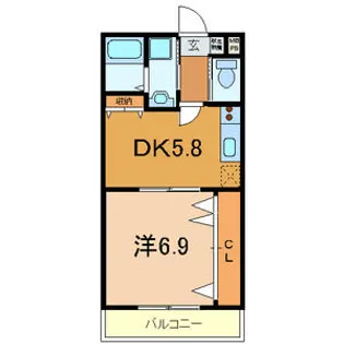 TIAハイム上本町【2階】の間取り