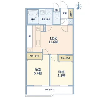 国際パレス自由が丘【2階】の間取り