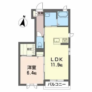グランディーナ開成MSII【1階】の間取り