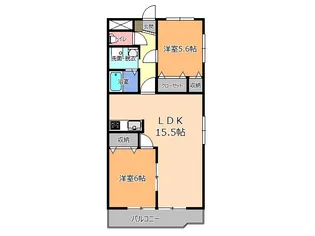 アルカサール泉ヶ丘【2階】の間取り