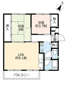 UR中登美第三【4階】の間取り