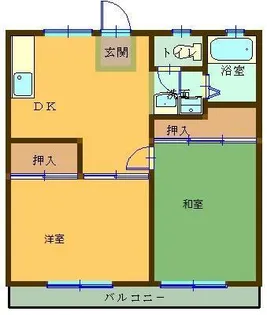 ハイツフォーティーン【2階】の間取り