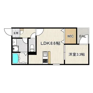 Le Calme【2階】の間取り