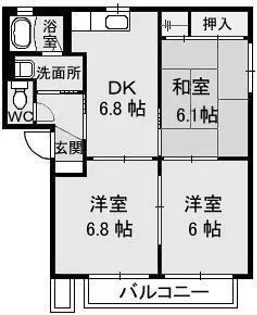 メゾン志津川 A・B・C棟【1階】の間取り