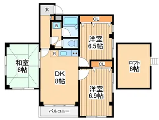 スカイラークタウン弐号館【2階】の間取り