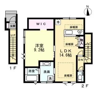 ナチュラルヴィレッジ弥生町II【2階】の間取り