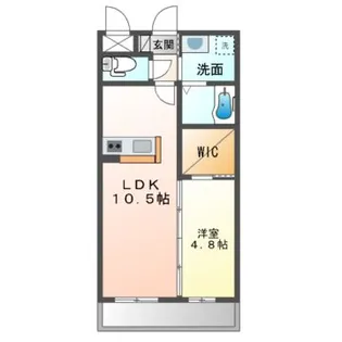 エスメラルダ谷上【1階】の間取り
