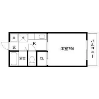 サンレモハイツ上杉【1階】の間取り