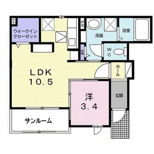 ニューメゾン【1階】の間取り