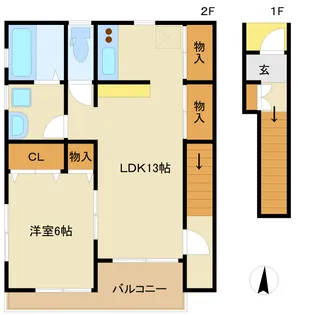 ルポールII【2階】の間取り
