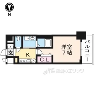 ベラジオ雅び烏丸十条【3階】の間取り