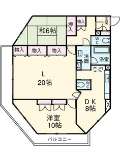 神代バタニカルガーデンズマンション【3階】の間取り