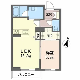 ヒュッゲ堂前【1階】の間取り
