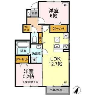 銀河タウン C【1階】の間取り