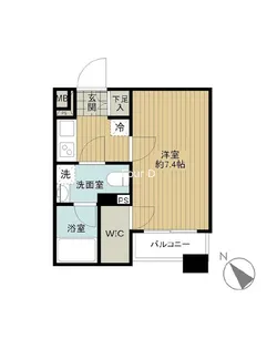 DUARES愛宕虎ノ門【8階】の間取り