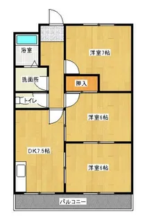 メゾンラフィーネ【4階】の間取り