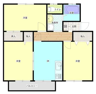 エスポワールカモシダ【1階】の間取り