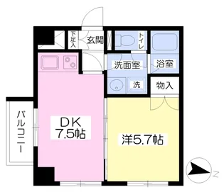 オーキッド・フラッツ中目黒【3階】の間取り