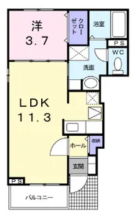 ギサンテ【1階】の間取り