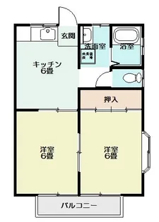 レヂオンス志賀(小名浜岡小名)【2階】の間取り