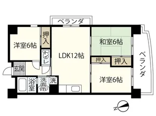 せせら壱番館【6階】の間取り