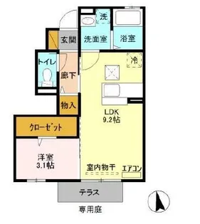 サンアベニューIV【1階】の間取り