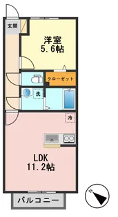 カサデソル【2階】の間取り