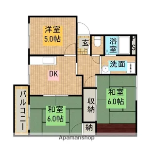 フラット野添B【2階】の間取り