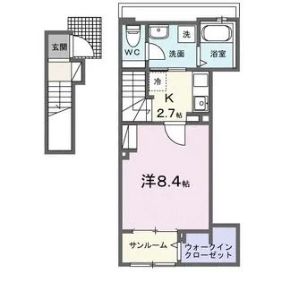 YS BASE 三つの木【2階】の間取り
