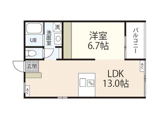Y.K_FLAT A【1階】の間取り