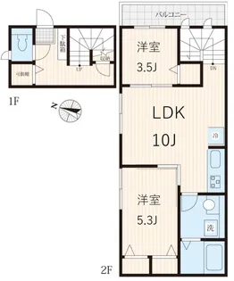 パレット【2階】の間取り