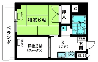 ライオンズマンション鶯谷第3【7階】の間取り
