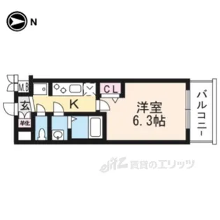 アドバンス京都フェリス【6階】の間取り