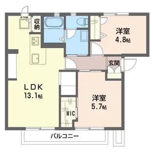 シェリールB【1階】の間取り