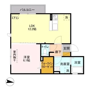 クラインハイム越谷B【3階】の間取り