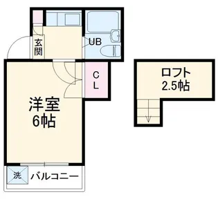 レオパレス北谷第2【1階】の間取り