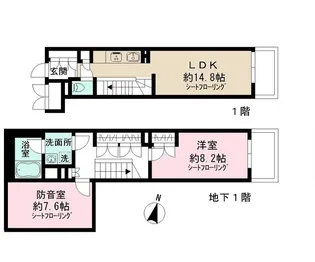 Admiral Himonya【1階】の間取り