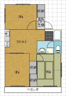 吾妻ハイツ【2階】の間取り