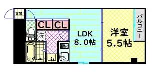 ハコス堺・山之口【3階】の間取り