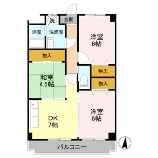 アメニティ三原【1階】の間取り