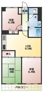 ライオンズマンション多摩永山第3【4階】の間取り