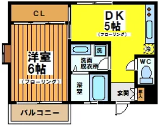 ウイングシティーK2【1階】の間取り