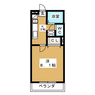 ウエストコート【3階】の間取り