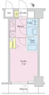 グランド・ガーラ横濱万世町【4階】の間取り