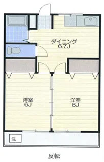 シャトー青梅【1階】の間取り