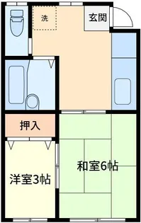 ハイツマコトA【2階】の間取り
