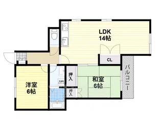 ファミール北花田【3階】の間取り
